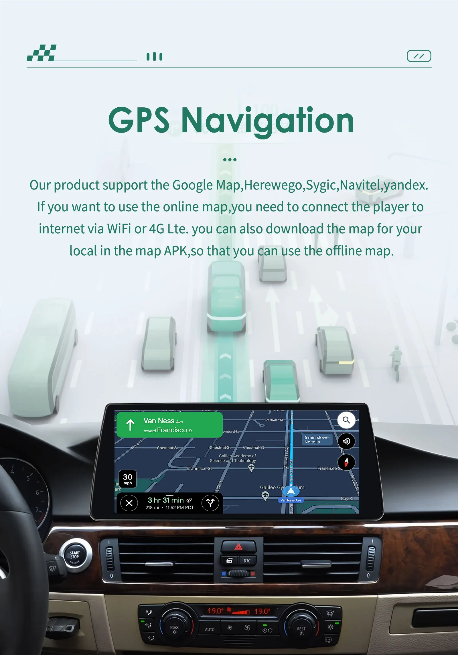 10,25 "Carplay Android 13 Auto Auto radio Für BMW 3er E90 E91 E92 E93 CCC CIC Multimedia Player 4G Autoradio 2din BT Bildschirm – Detail 14