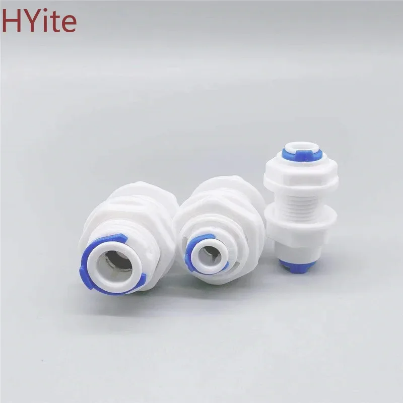Pipe Fitting Water Pipe Fitting Hose Pipe Fitting Reverse Osmosis System Straight Bulkhead 1/4" 3/8" OD Hose Connection