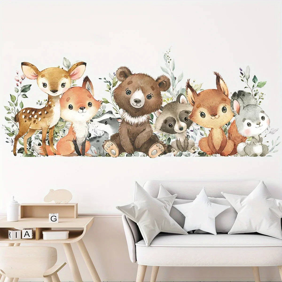 Wall Stickers Cartoon Cute Animal for Bedroom Kids Room