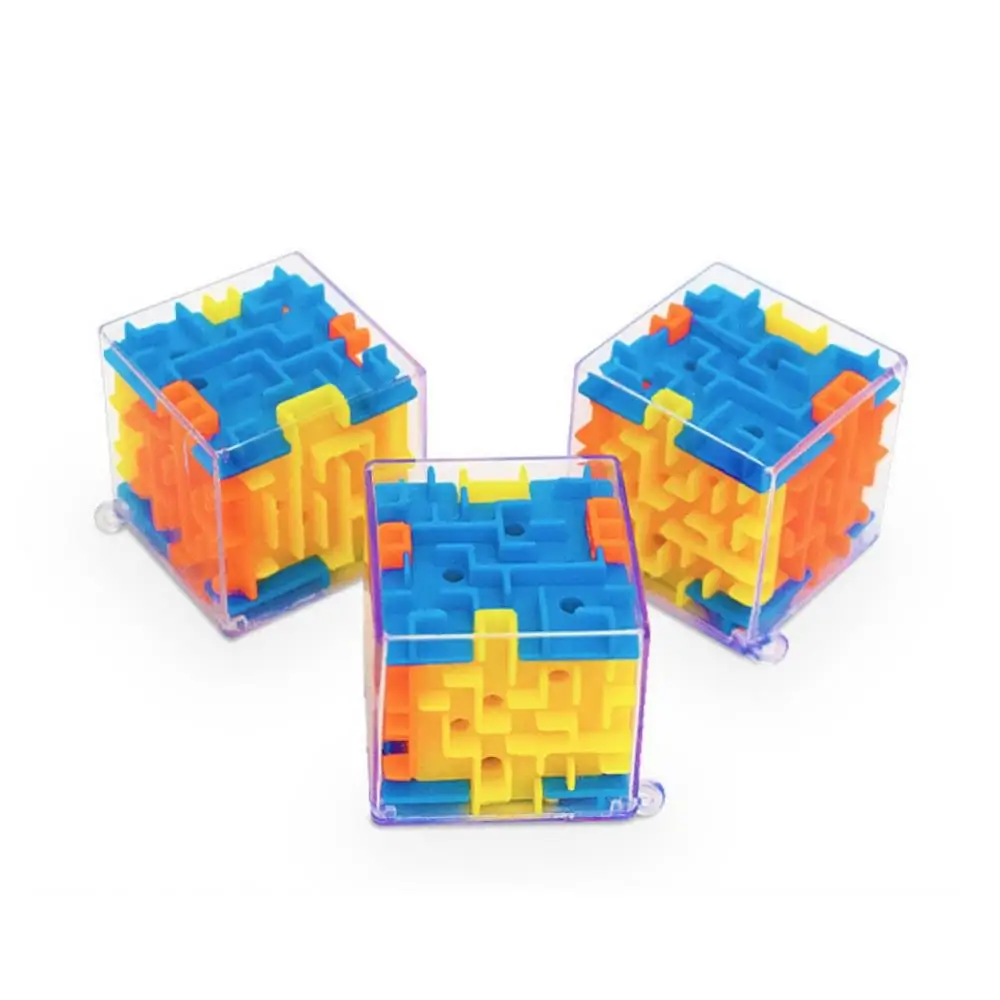 Mini cube de labyrinthe 3D transparent pour enfants, jeu de balle roulante,  casse-tête, jouet d'entraînement de vitesse, cadeau de fête, 6 pièces, 12  pièces - AliExpress