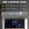 inch Wine Beverage Refrigerator,13 Bottles 48 Cans Dual Zones Temperature Wine Fridge Undercounter or Freestanding Drink Cool 3