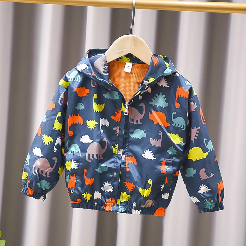 Kids Jackets Dinosaurs Pattern For Boys