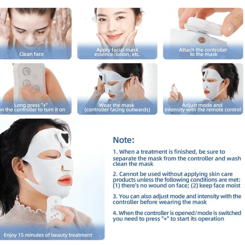 NEW Portable EMS Low Frequency Micro-current Double Chin Reduction Facial Lifting Machine Hydrating Firming Mask 6