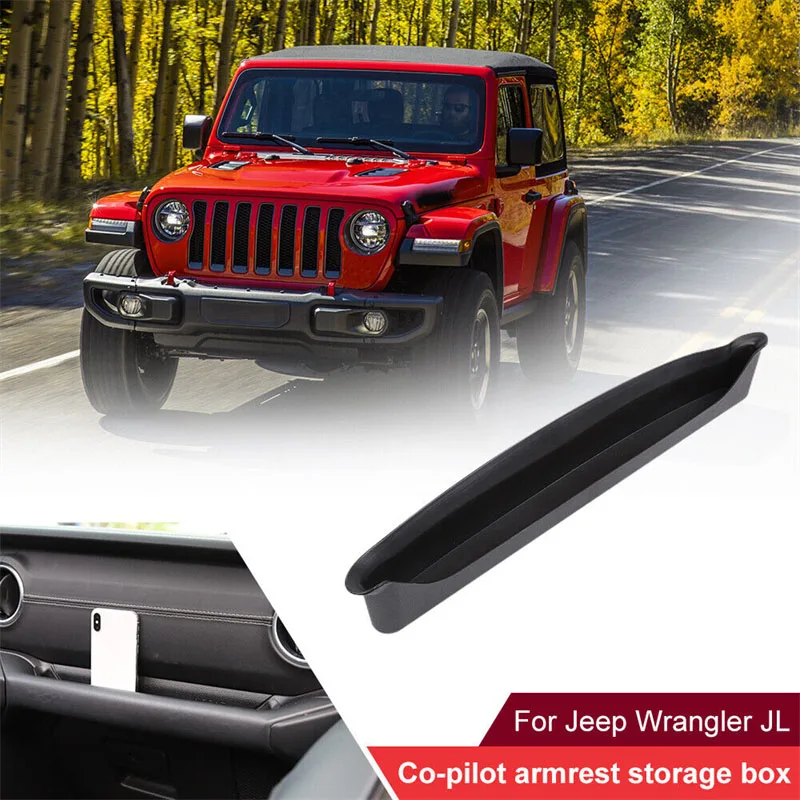 

Поднос для внутреннего хранения Jeep Wrangler JL, поднос для пассажирского хранения для 2018 2019 2020 2021 2022 2023, аксессуары для интерьера