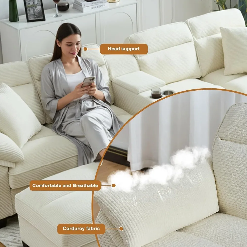 GUANGBAI U Shaped Cloud Couch image 6
