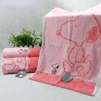 60x30cm Snoopy Cotton Towel Thickened Water Absorption Adult Children Soft Affinity Face Towel Cute Cartoon Kids Face Washcloth 2