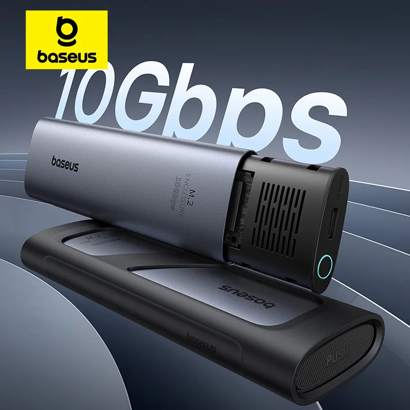 SSD Enclosure Baseus M2 10Gbps NVMe Protocol M.2 to USB Type C 3.2 Gen2 8TB Metal External Adapter NVME SSD Case