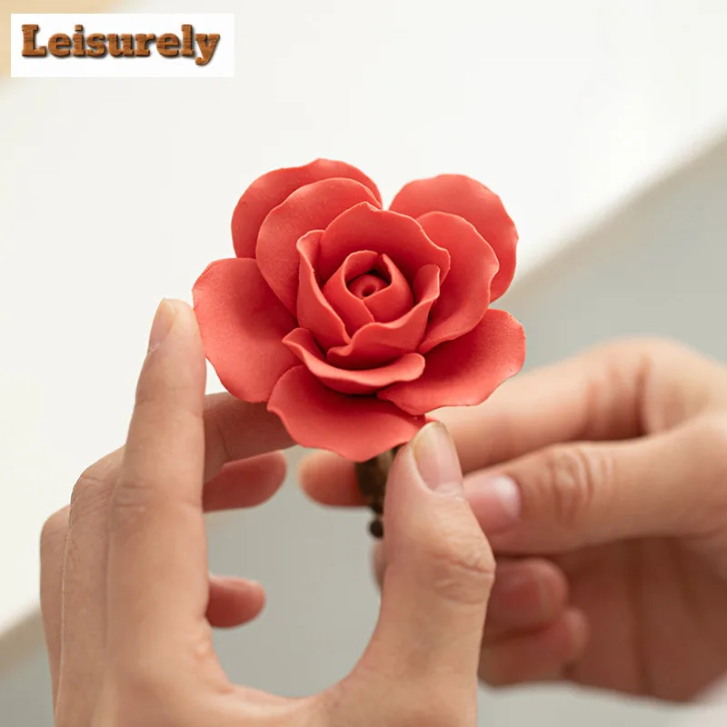 Rose Incense Holder Diffuser Incense Burners Aromatherapy Scented Aromatic Candles Censer Tea Services Accessories Ornaments