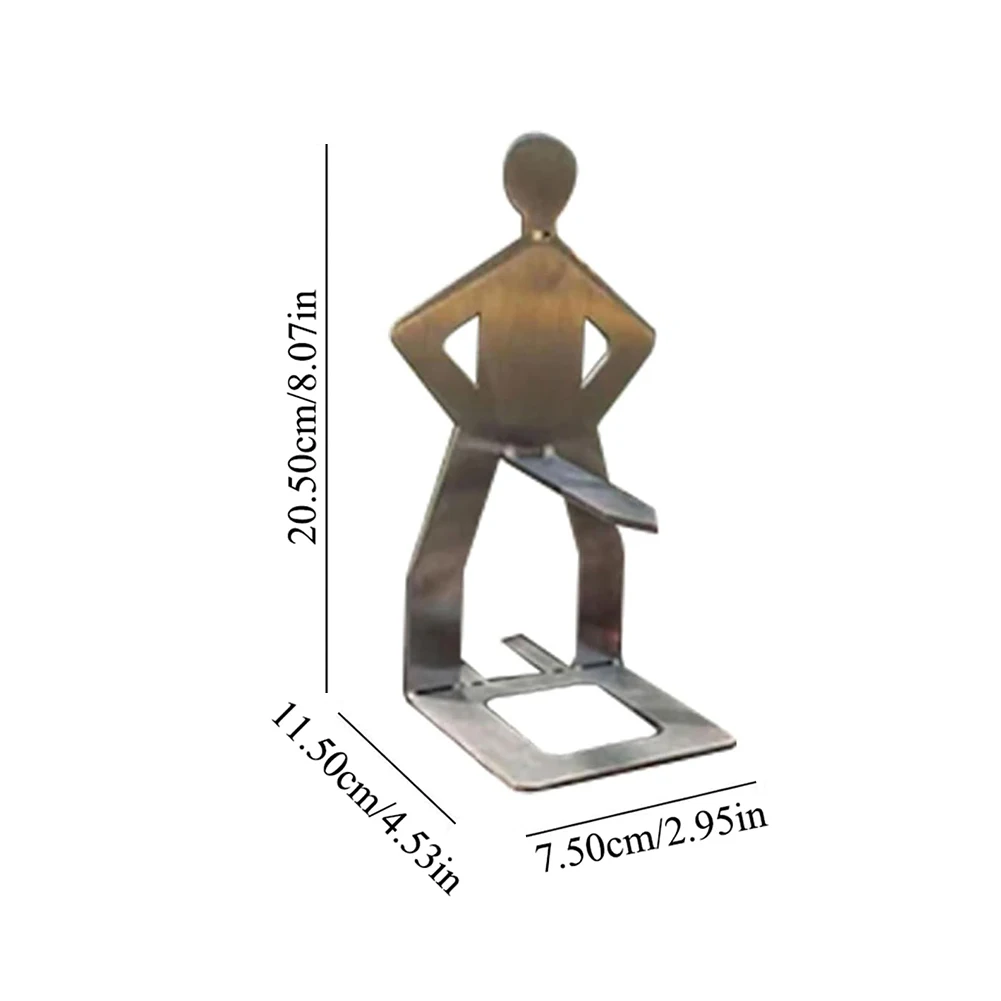 Stainless Steel BBQ Sausage Roaster Holder Funny Standing Man Sausage Rack for Camping Picnics Hotdog Holder Grill Accessories