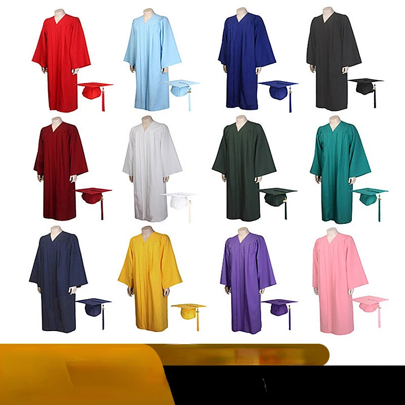 Graduation Gown Set New Woven American Adult
