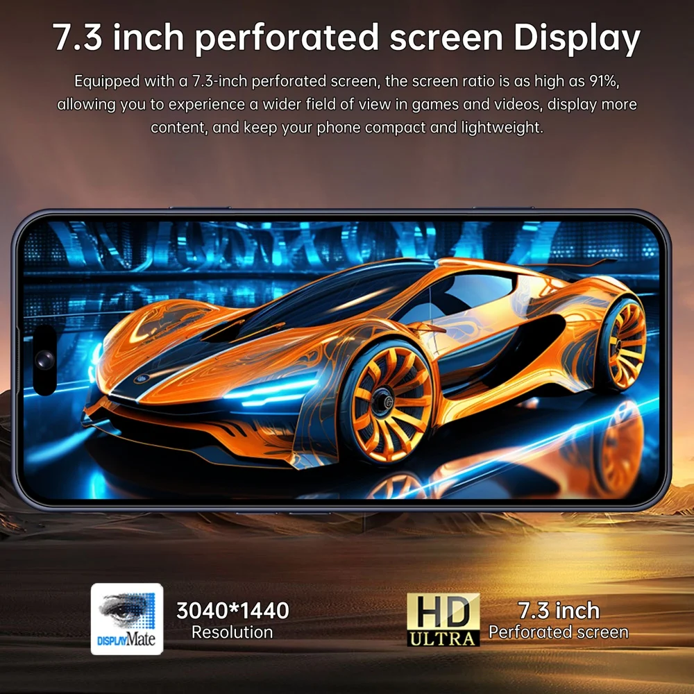 K-Touch A17 Pro Max Mobile Phones 7.3 Inch Smartphone 5G Dual Card Cell Phone Android 15 Cheap 16+48MP Camera 7800mAh WIFI GPS Global Version Cellphones