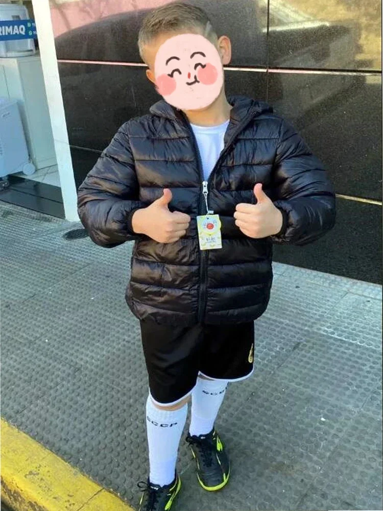 Hooded Lightweight Down Jackets Children Boy Girl Baby Coat Autumn Winter Outerwear Casual Clothing Kids Christmas Birthday Gift