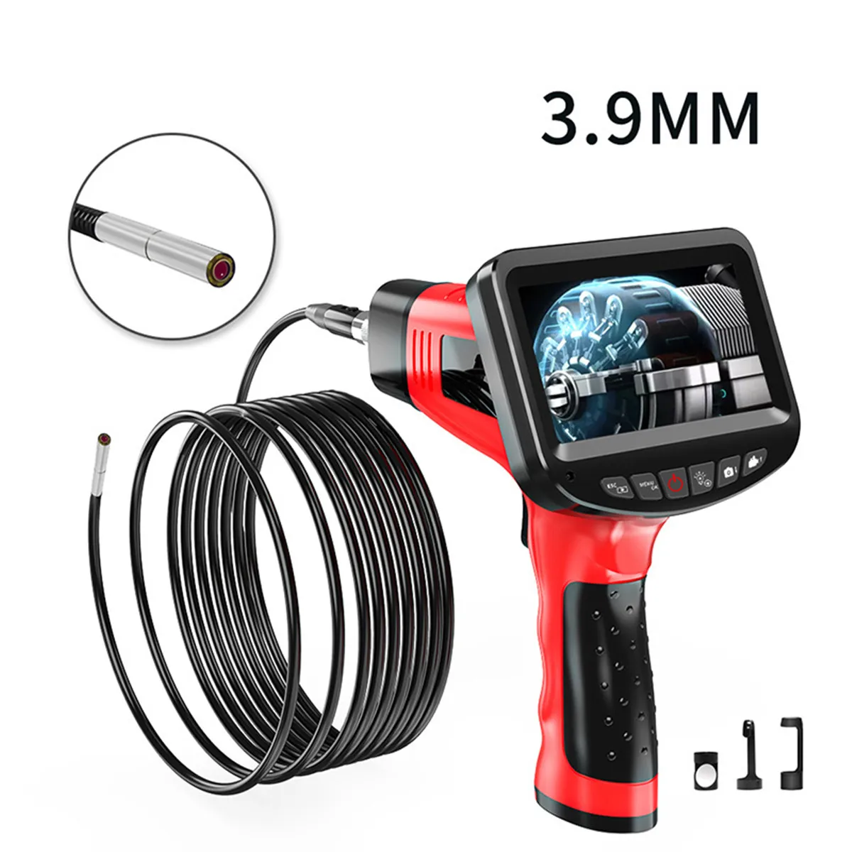 

4.3Inch IPS Screen 3.9mm 2MP 1080P Industrial Handheld Endoscope Inspection Otoscope Camera CMOS Borescope Digital Microscope