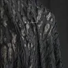 Black Sealed Ragged Knit Fabric Double Layer Creative Stretch Bottom Shirt Dress Pants Garment Designer Fabrics