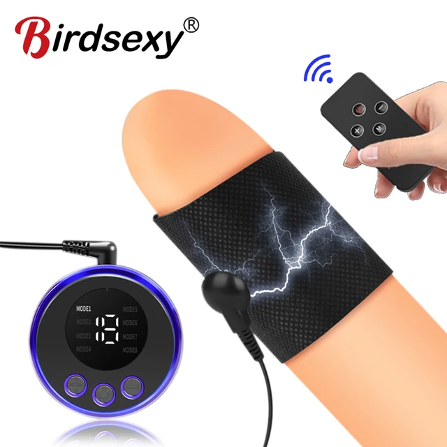 Electro Penis Sleeve Vibrator Für Männer Penis Cock Ring Masturbation Leitfähige Erweiterung Stimulator Massage Sex Spielzeug Für Männer 1