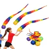 Rainbow Tail Ball Eco-Friendly Fabric Sandbag Meteor Ball Safe Catch Tail Soft Ball Kindergarten School Sensory Training Kid Toy 2