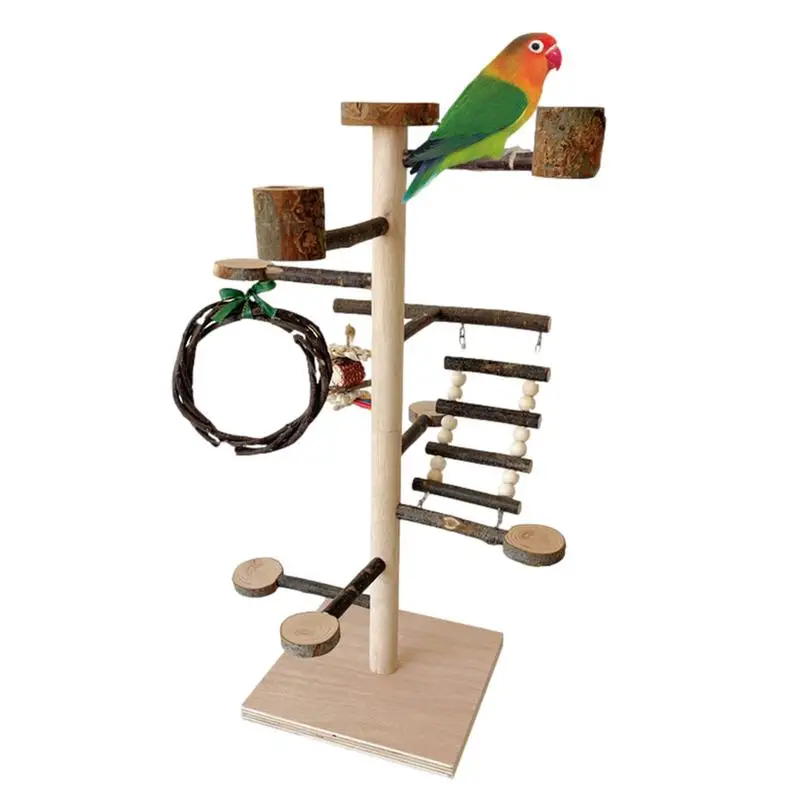 

Parrot Playstand Wood Playstand For Parrots Bird Playground Training Wood Stand Perch For Cockatiel Lovebird Parakeets