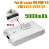 Original 5000mAh battery For Dreame V9 V9P XR V10 VVN3 VVN4 V8 Replacement Battery Handheld Cordless Vacuum Cleaner Accessory 1