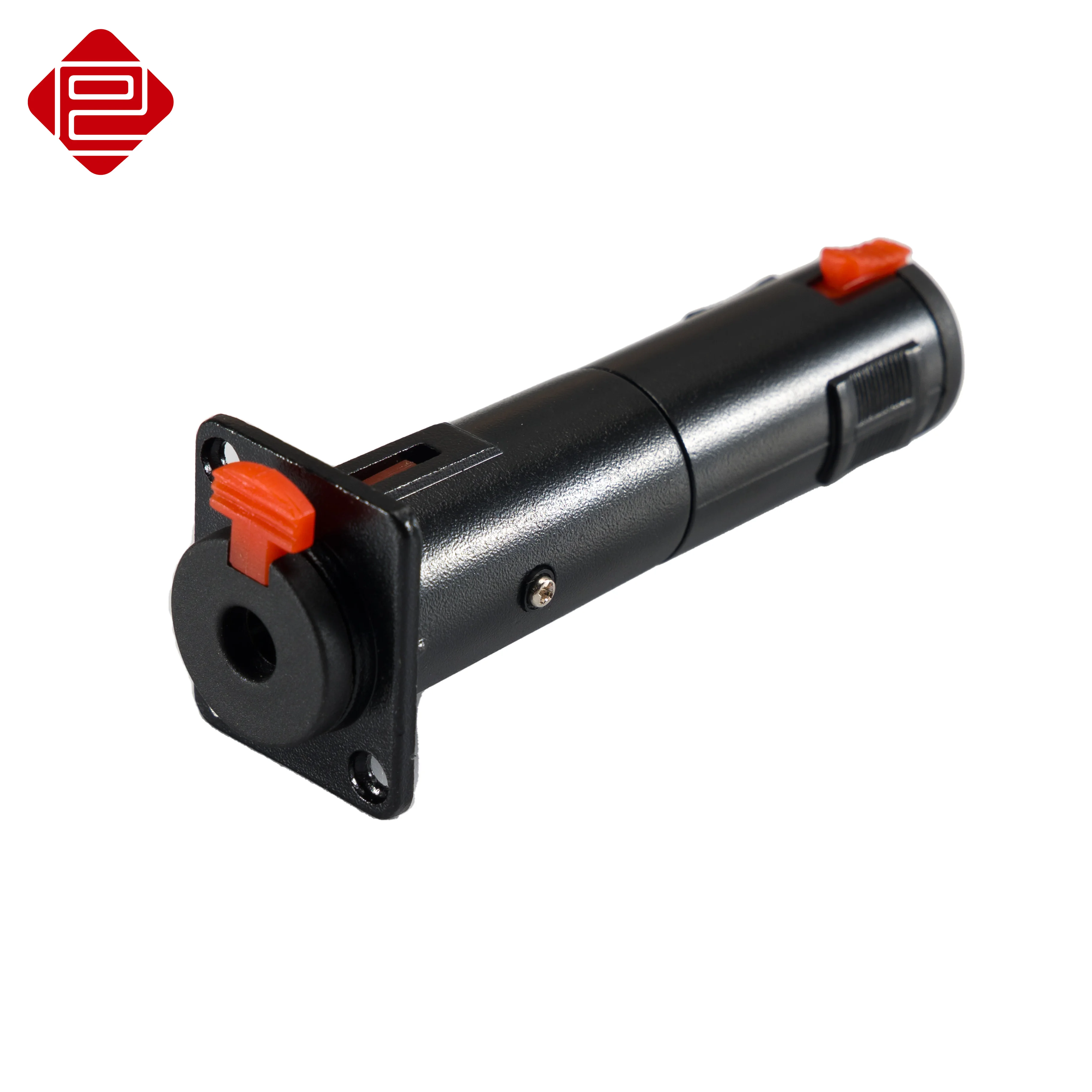 Plug de Bloqueio Passagem do Adaptador Estéreo Monocromático Plugue Fêmea Trs Pro-c Preto e Prata Opcional Pol Pol 635 mm