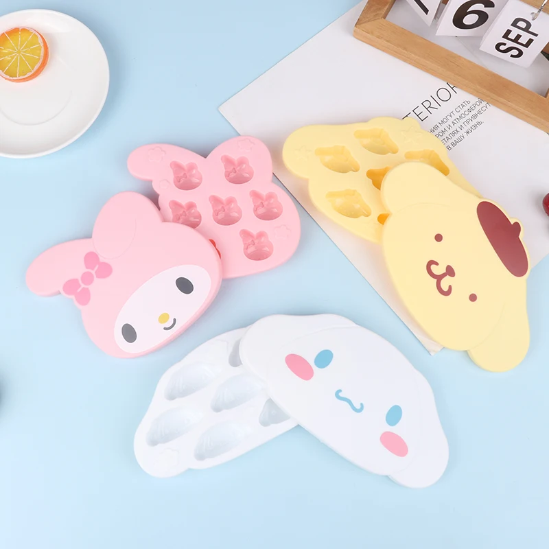 

Sanrio Kawaii My Melody форма для льда Cinnamoroll помпон пуриновый мультяшный летний бытовой кубик льда коробка для льда ледяной продукт