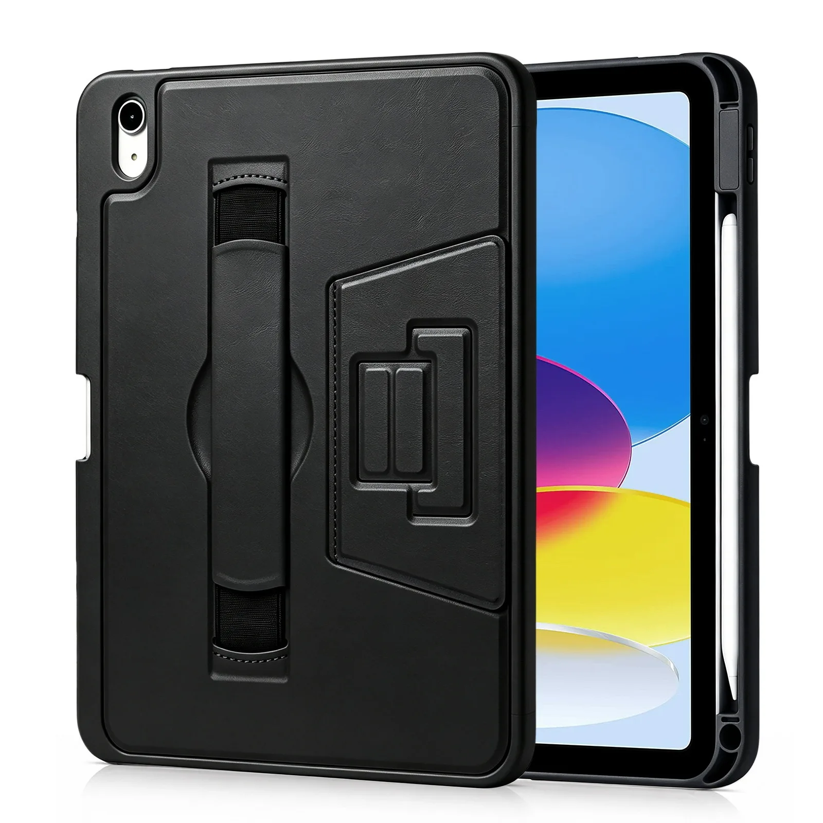 Luxury Leather Tablet Case with Wrist Band Stand
