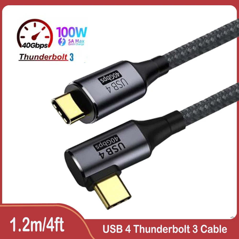 

USB 4 Thunderbolt 3 Cable PD 100W 5A Fast Charging USB Type C to Type C Cable 8K@60Hz 40Gbps Charger Data Cable For Macbook Pro