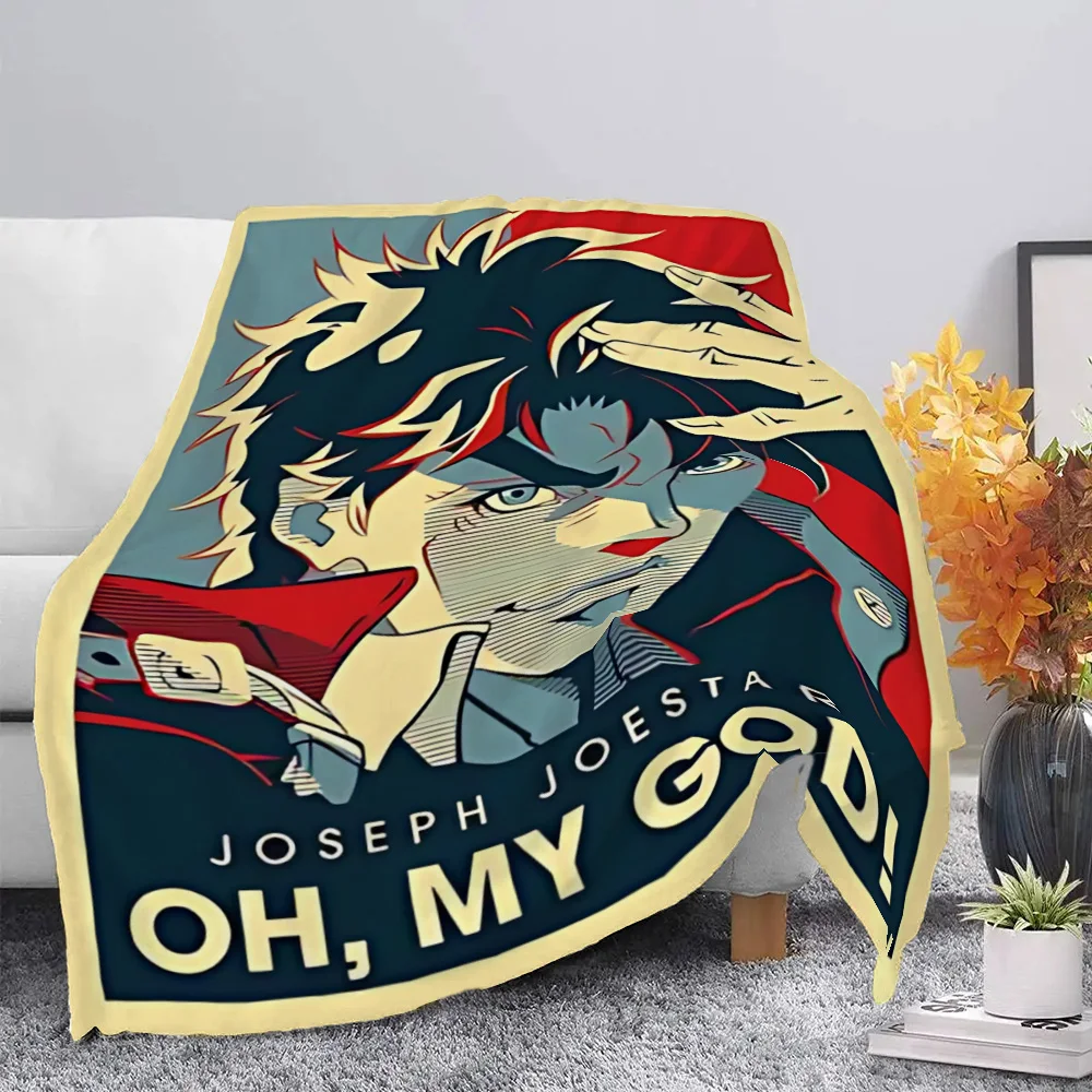 Anime JoJo's Bizarre Adventure Printed Blanket Picnic Blankets Warm Blanket Soft Comfortable Blanket Home Travel Birthday Gift 6