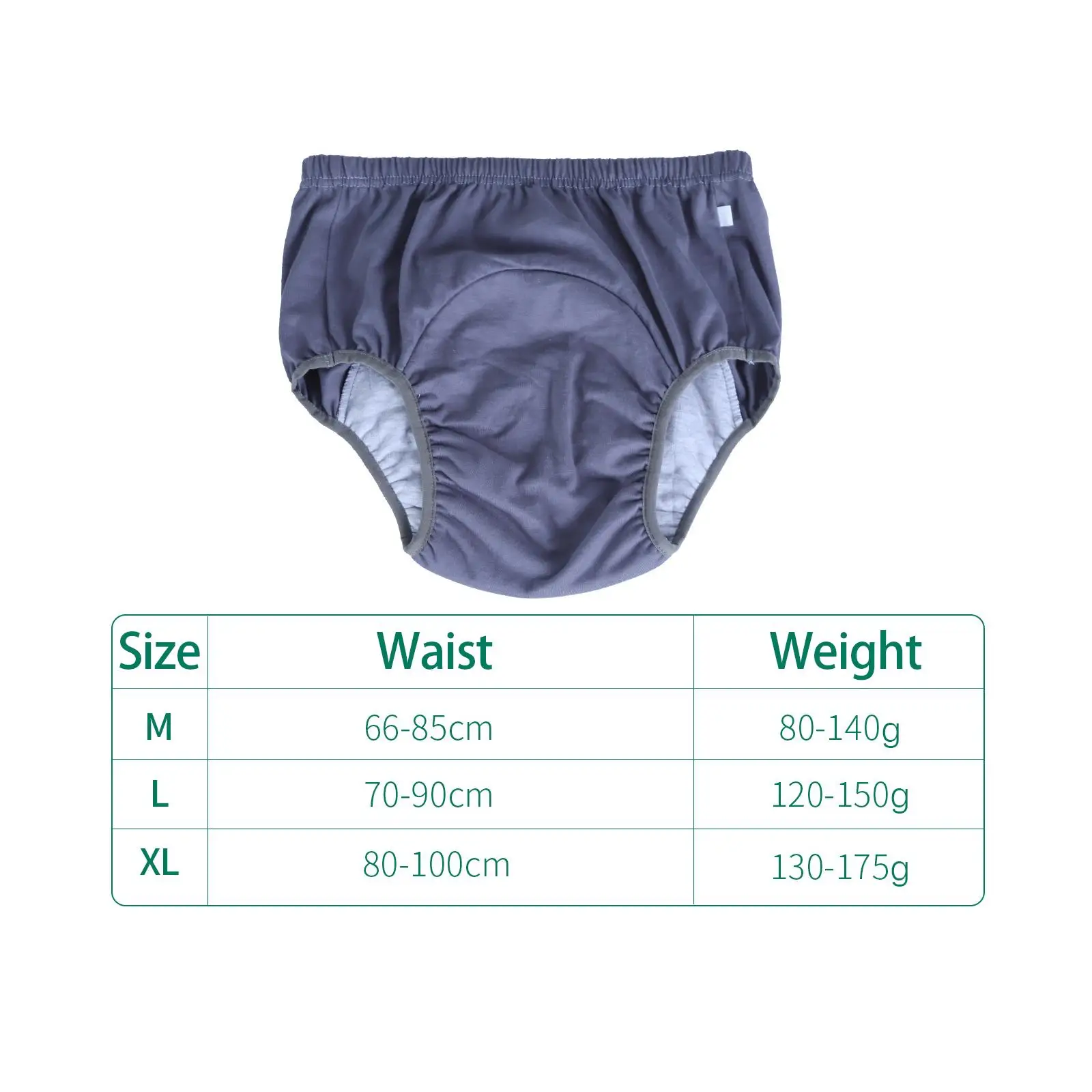 2x Adults Incontinence Underwear Pull on Cover Pant Absorbent Urinary Briefs Washable Adult Cloth Diaper Nappy for Postpartum 6