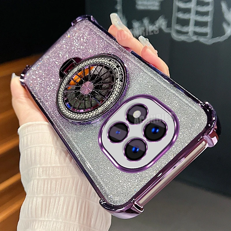 Plating Rotate Gyro Holder Silicone Stand Case