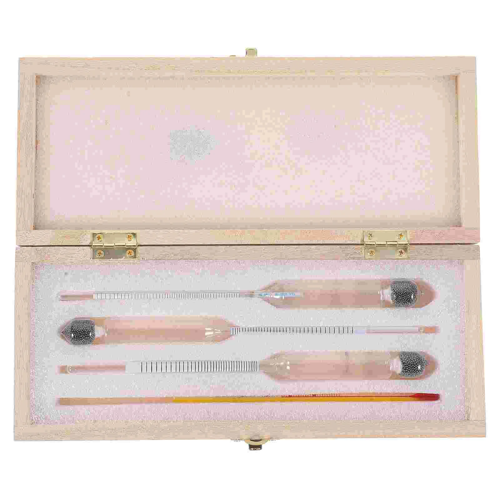 Alcohol Meter Brewing Kit Glass Hydrometer Paper Tester Thermometer alcohol tester