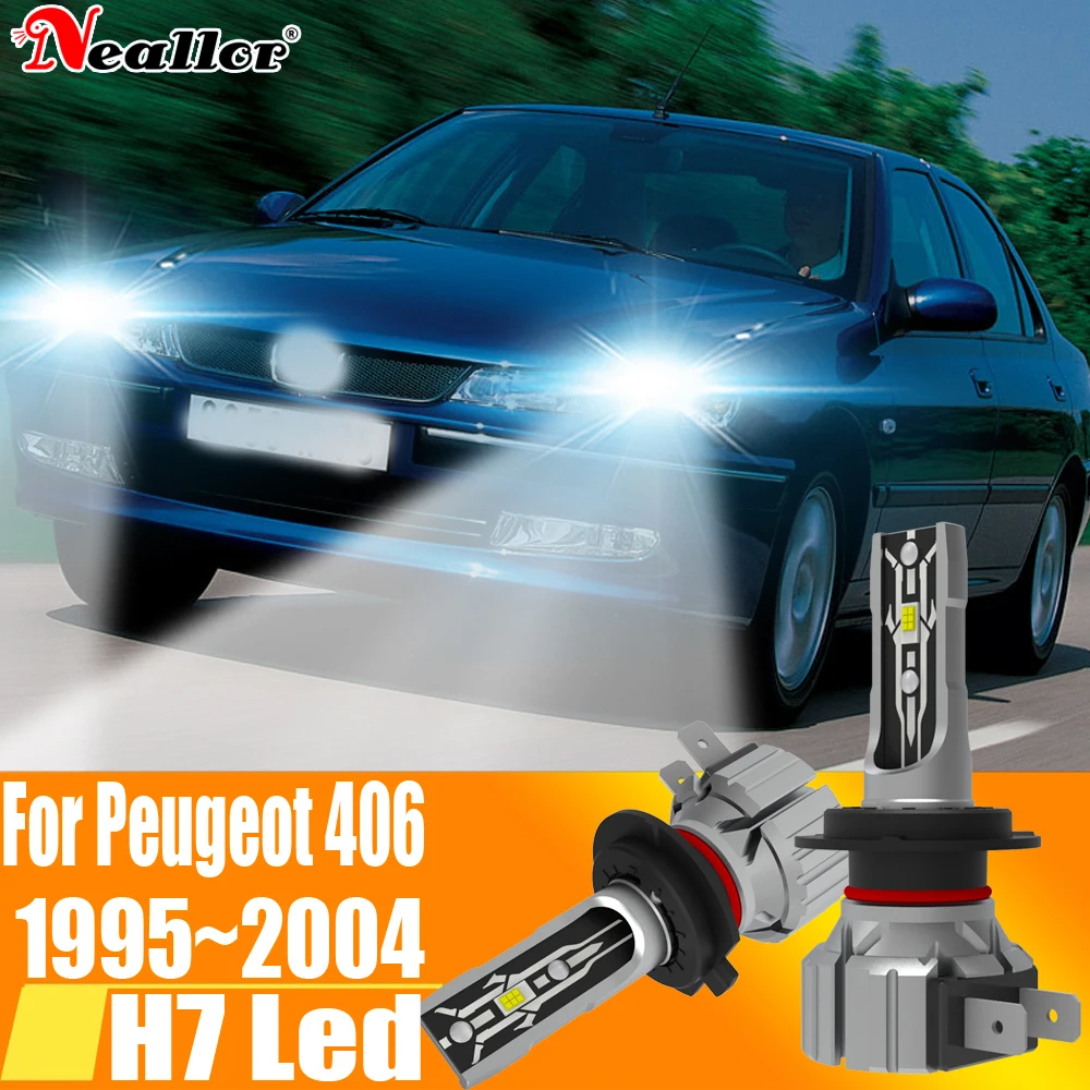 

2 шт., Автомобильные светодиодные лампы H7 Canbus H18 6000K 12 В 55 Вт для Peugeot 406 1995 ~ 2004