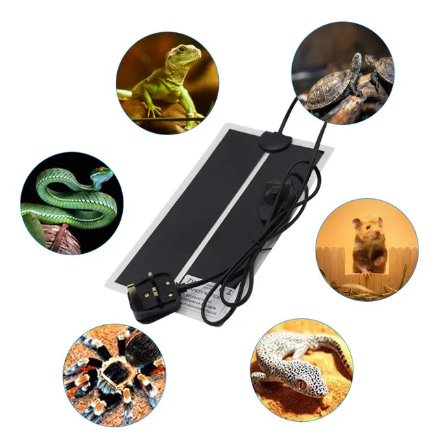 Reptile Heating Mat Reptile Heat Pad Adjustable Temperature Control Terrarium Pet Tank Warmer Mat Pad for Crested gecko Reptiles 3