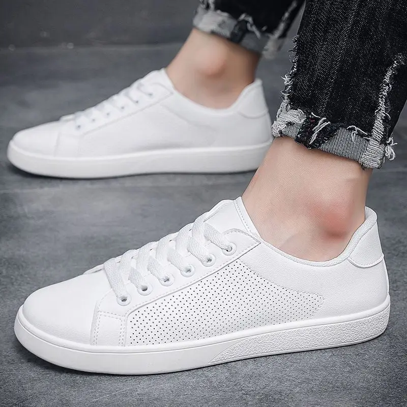 

Fashion Board Shoes Men's Small White Shoes Casual Shoes Breathable Leather Shoes Student Men's Shoes