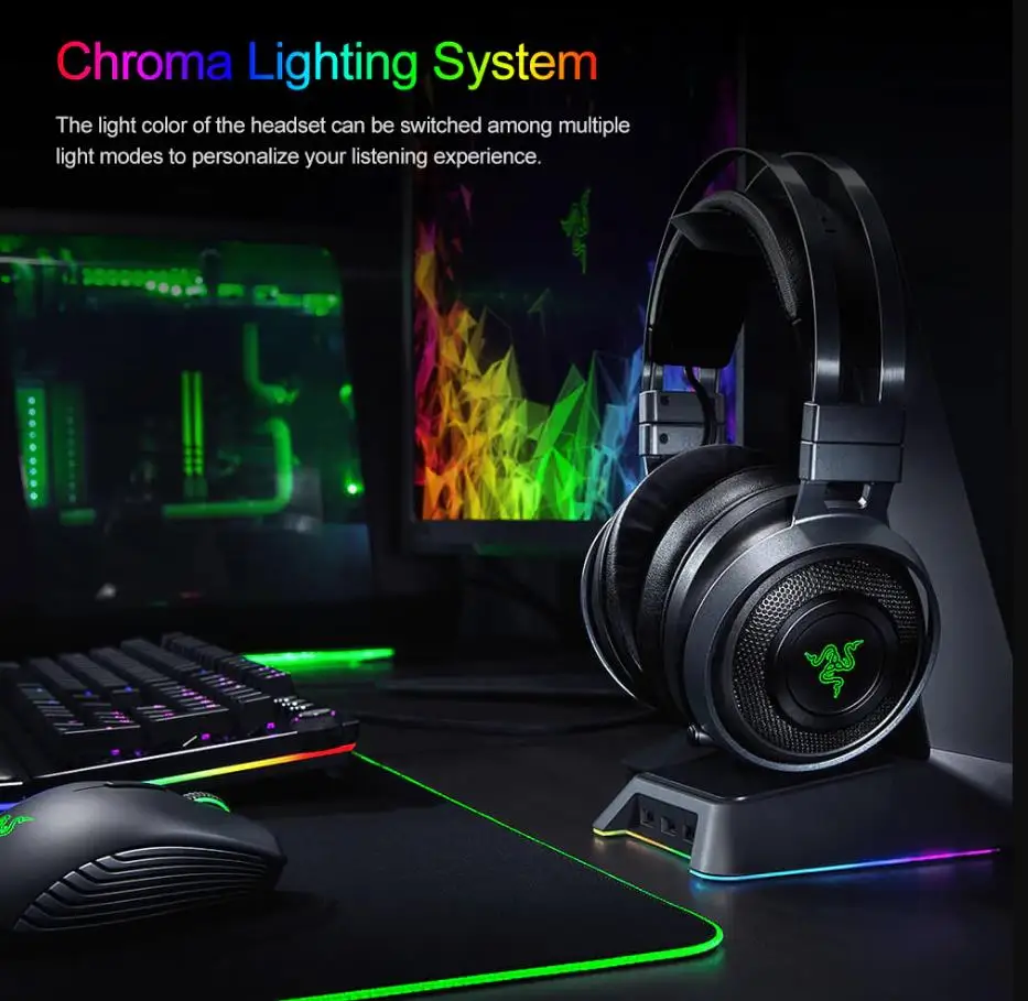 Razer nari Ultifiedワイヤレス7.1サラウンドゲーミングヘッド