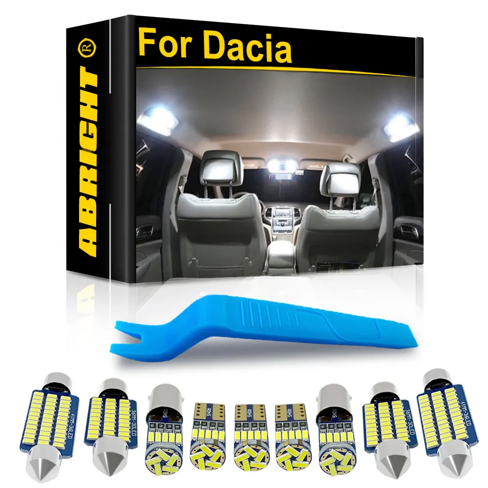 Abright Per Dacia Duster Dokker Logan Mcv Express Pick-Up U90 K90 F90 L90 L52 Lodgy J92 Sandero B90 B52 Canbus Led Lampada Interna