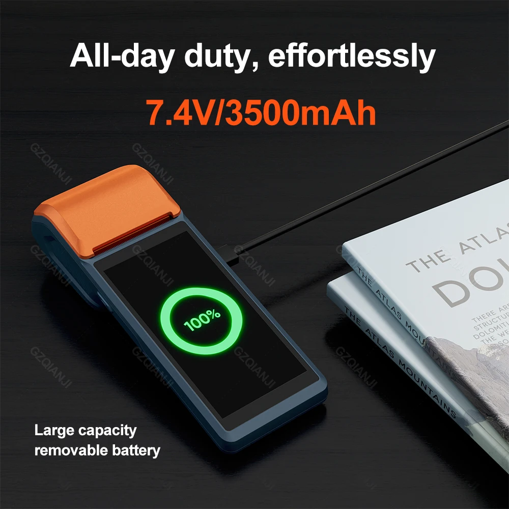 Android POS Printer 58mm Portable Terminal Sii Electronic Ticket Receipt Bluetooth Printer All-In-One Handheld Business POS PDA