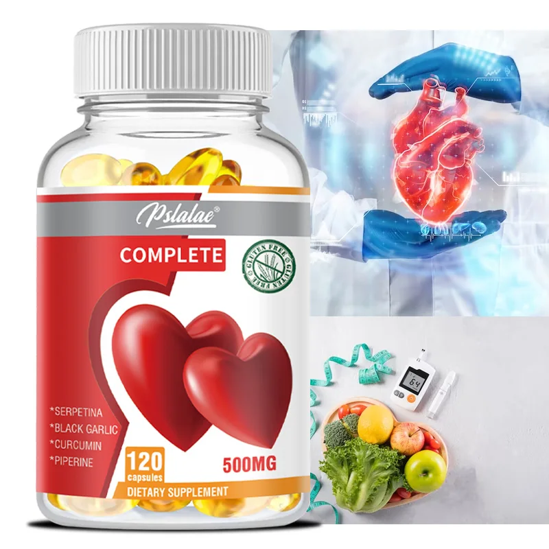 

Heart Health Supplement 500mg - Contains Black Garlic, Curcumin and Piperine for Blood Sugar Lowering and Antioxidant Properties