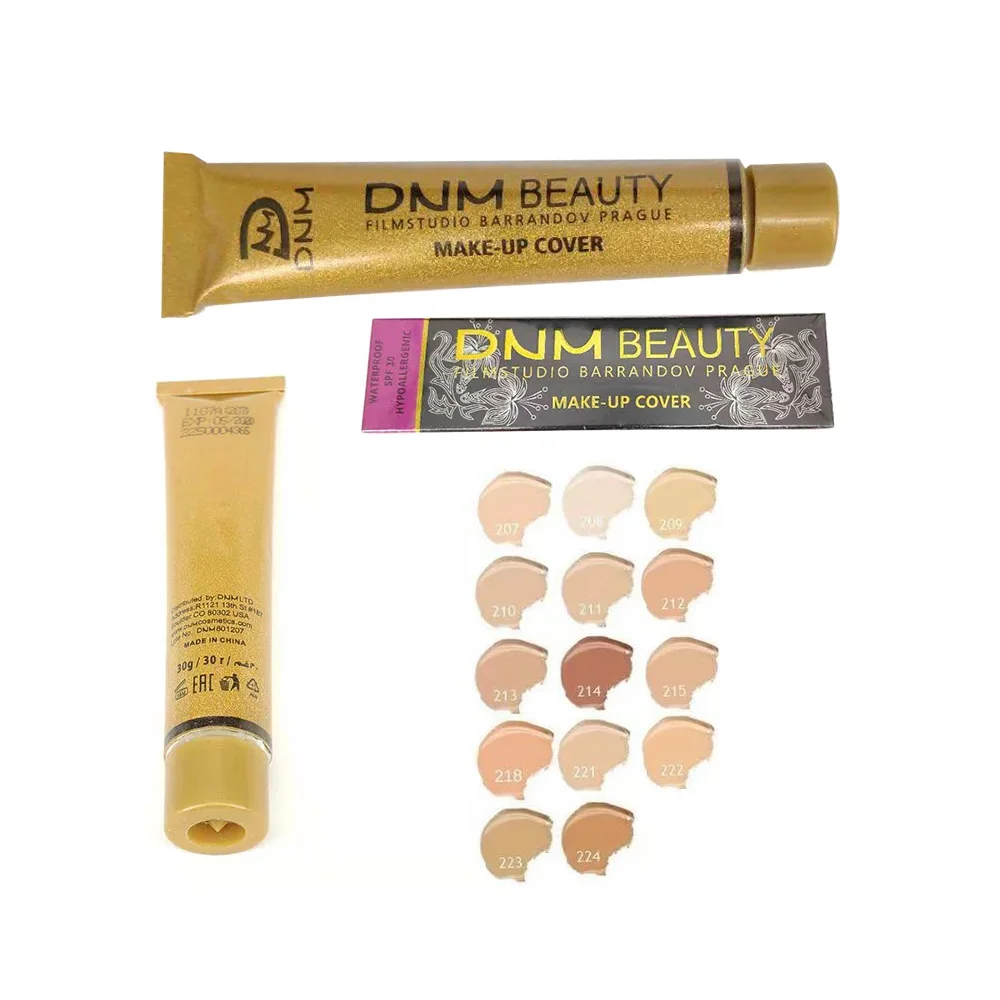 DNM Small Gold Tube Concealer Foundation Balm Covers Acne Scars Freckle Scars Tattoo Redness Dark Circles Freckle Powder Makeup liquid foundation stick foundation waterproof foundation makeup cosmetics makeup cream