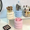 Rotating Makeup Brushes Holder with Lid Dustproof Cosmetic Storage Box for Brushes,Lipstick,Eyebrow Pencil Desktop Vanity Holder 2