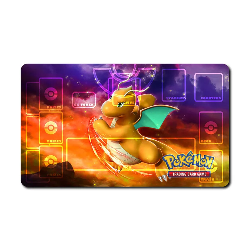 

Pokemon Ptcg 600*350*2Mm Flying Type Dragonite Rayquaza Lugia Anime Game Collection Card Pad Childrens Holiday Gifts