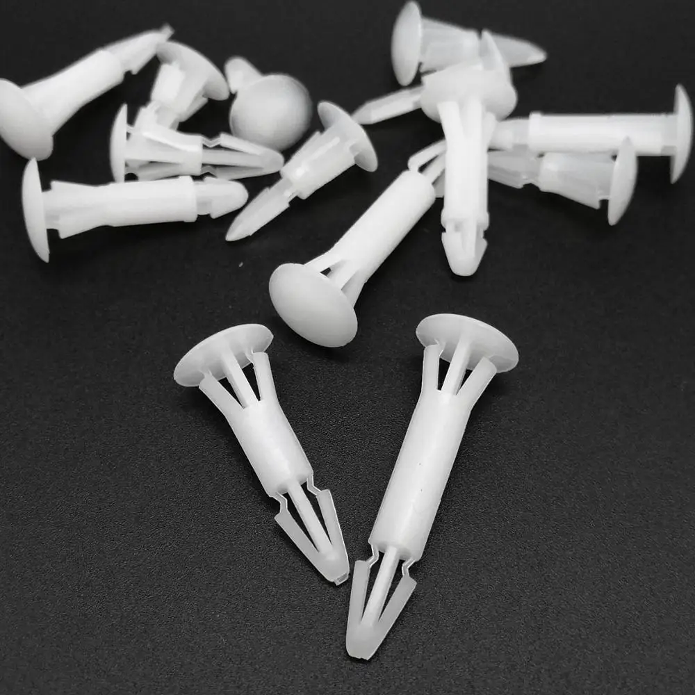 100XNylonPlasticStandoffSpacerRivetPushInLockClipFixed