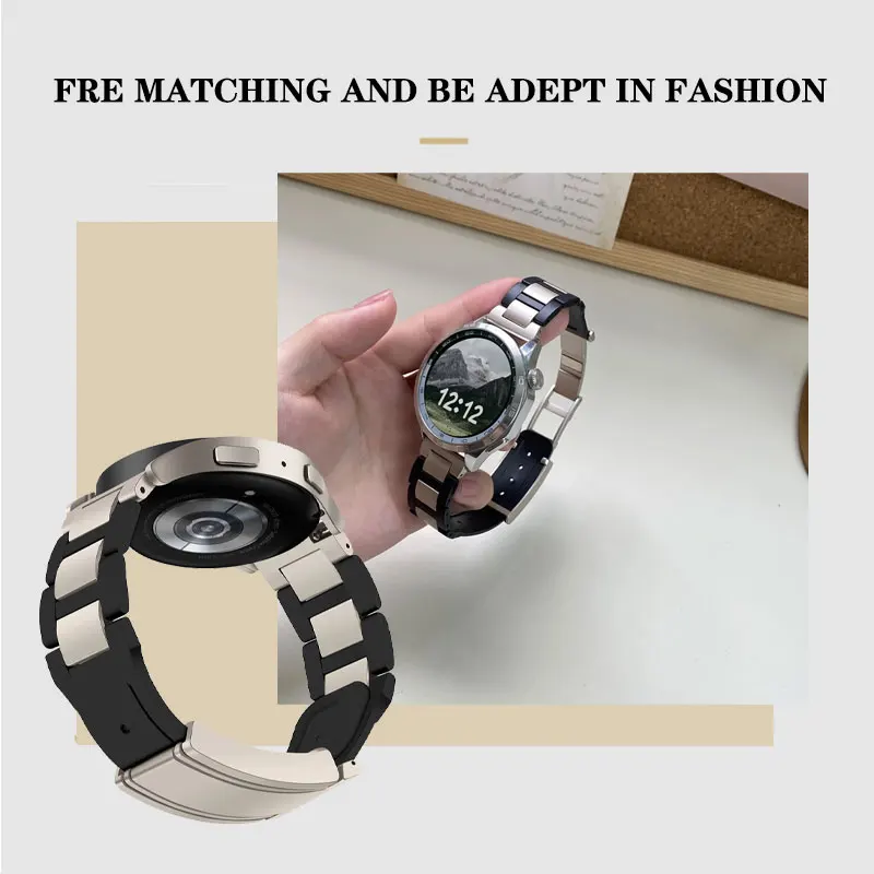 Universal Sports Silicone Watch Strap, 20/22mm, Compatible with Various Smartwatches