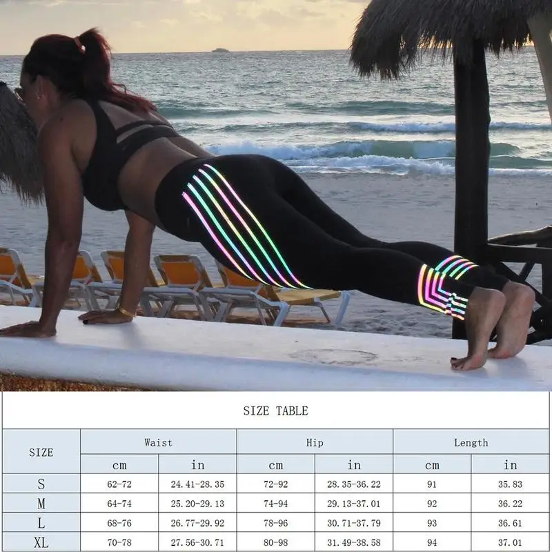 Glitter Laser Printed Yoga Sports Leggings