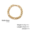 Lucktune bracelet chaine argent homme bracelet aciers inoxydables figaro Figaro chaîne Bracelet pour hommes femmes acier inoxydable largeur 3-10 MM Bracelets Punk bijoux Couple cadeau Pulsera Hombre nouveau