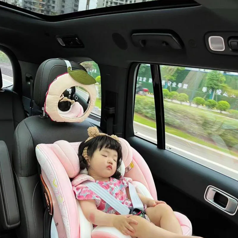 Korean baby car rearview mirror, children's car safety observation mirror, simple and convenient installation, Apple mirror