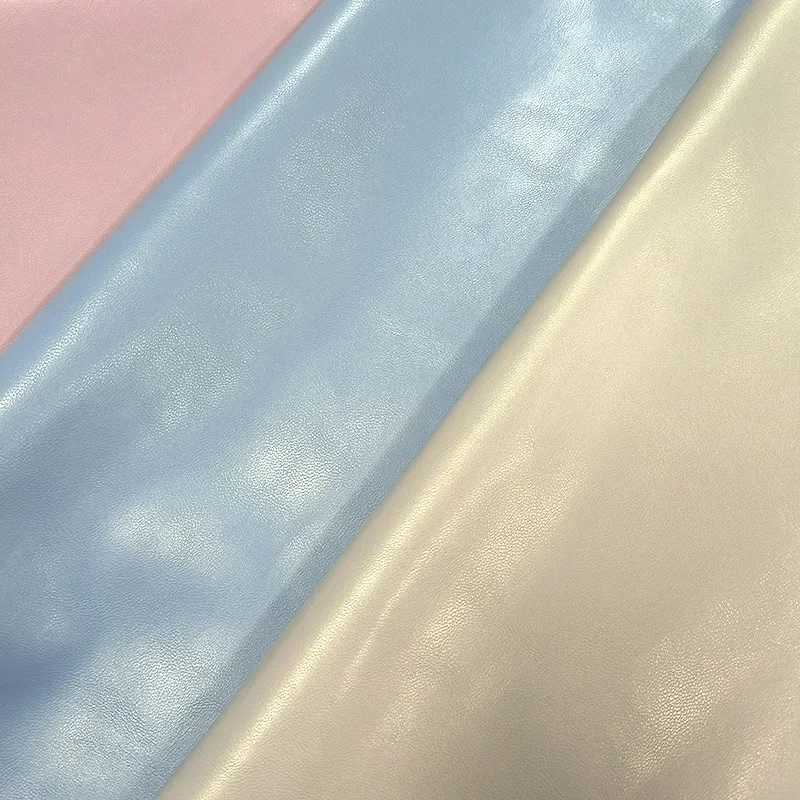0.6mm Embroidery Thread Watermark Sheepskin Leather Ultra-Leather Women's Bag Shoe Material Artificial Leather Fabric