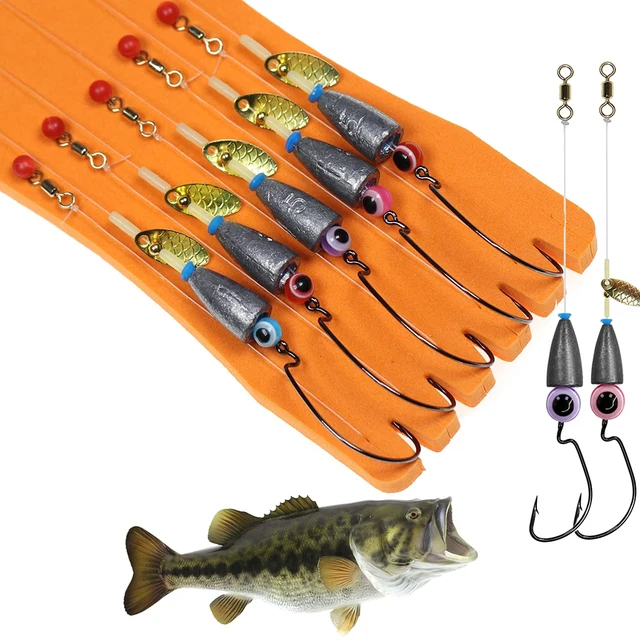 5pcs/lot Texas Rig Set For Bass Fishing Carolina rig Kit Fishing