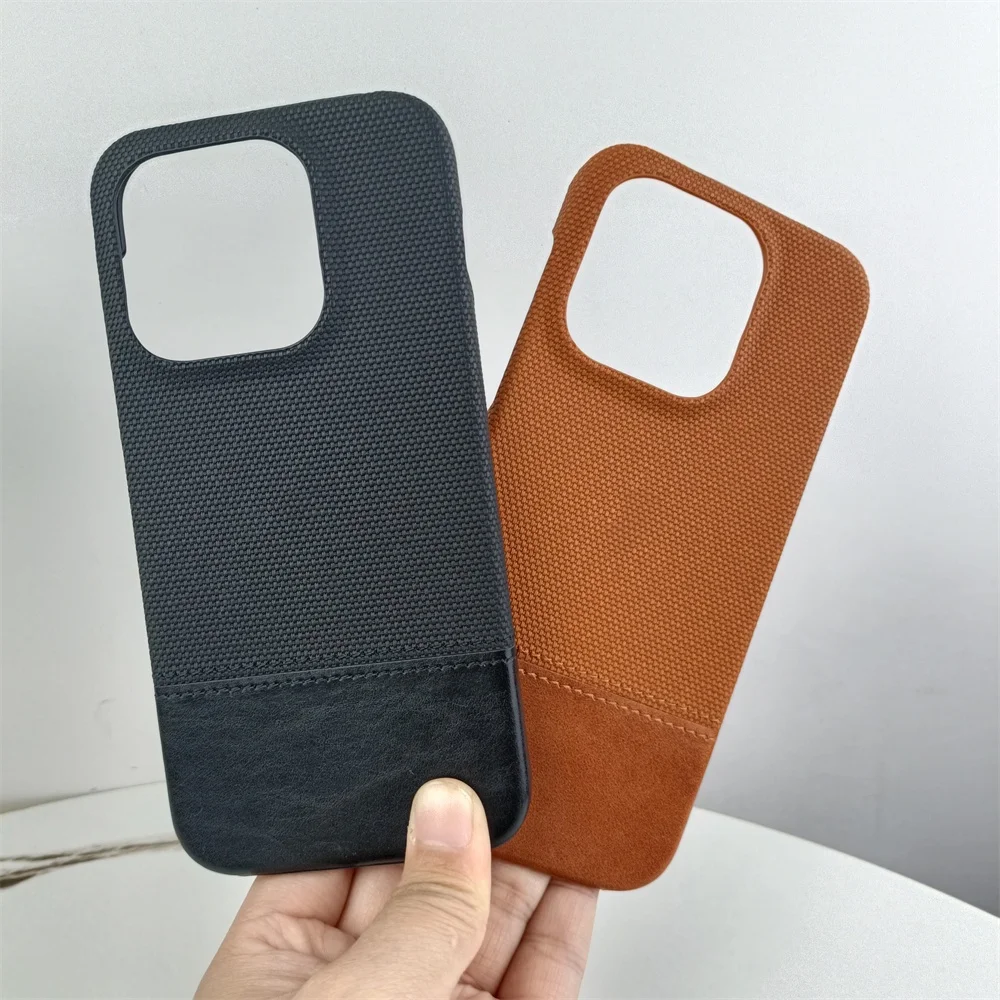 Luxury Matte Cotton Linen Leather Shockproof Phone Case