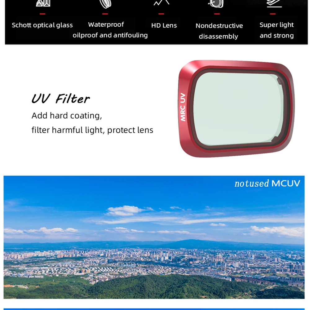 Description Picture 5 of itemSuitable for air 2s filter DJIAir 2S drone accessories UV protection coating with adjustable CPL