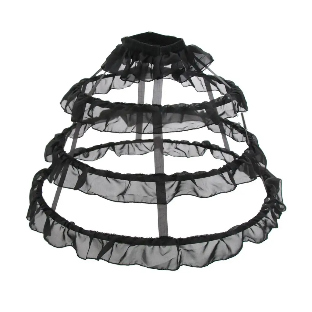 Wedding Dress Petticoat Crinoline Slips Half Slip White Black 48cm Underskirt Hoopskirt Ball Gown Bridal Dress Hoop